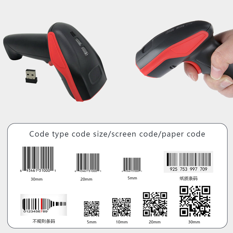 High Performance Ticode AK28H commercial 2d wireless barcode scanner white led qr code reader with stand